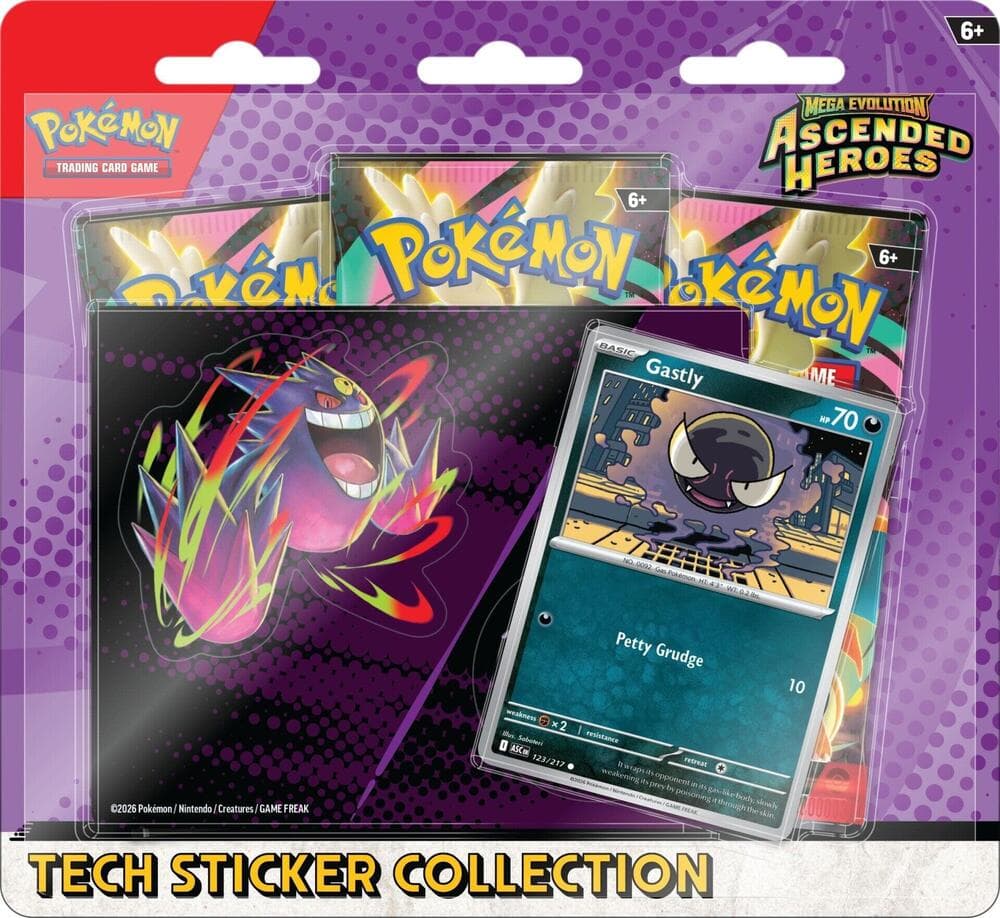 Mega Evolutions - Ascended Heroes Tech Sticker Collection - Gastly